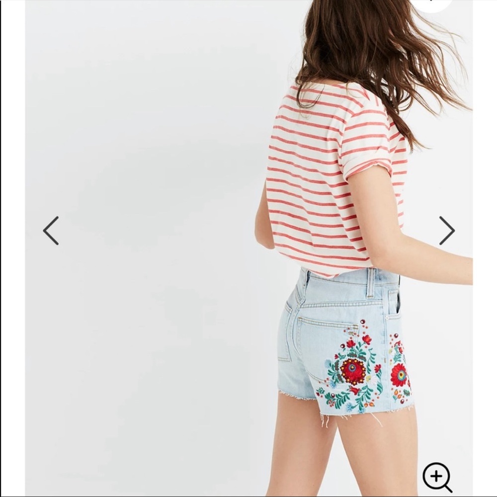 MADEWELL The Perfect Jean Short: Embroidered Edition